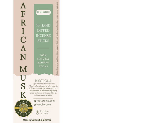 African Musk Hand-Dipped Incense