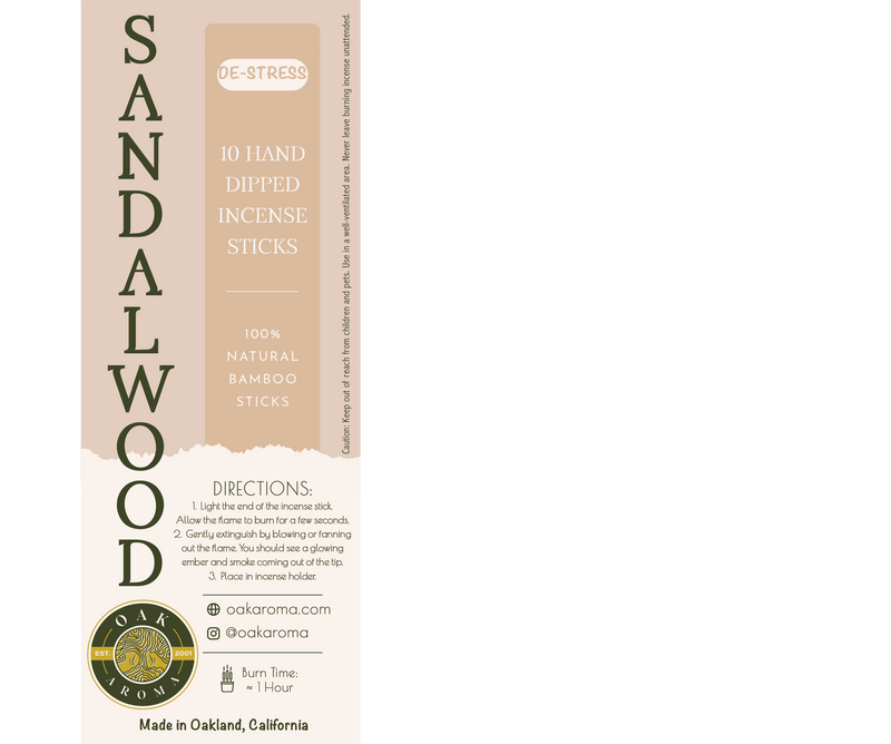 Sandalwood Hand-Dipped Incense